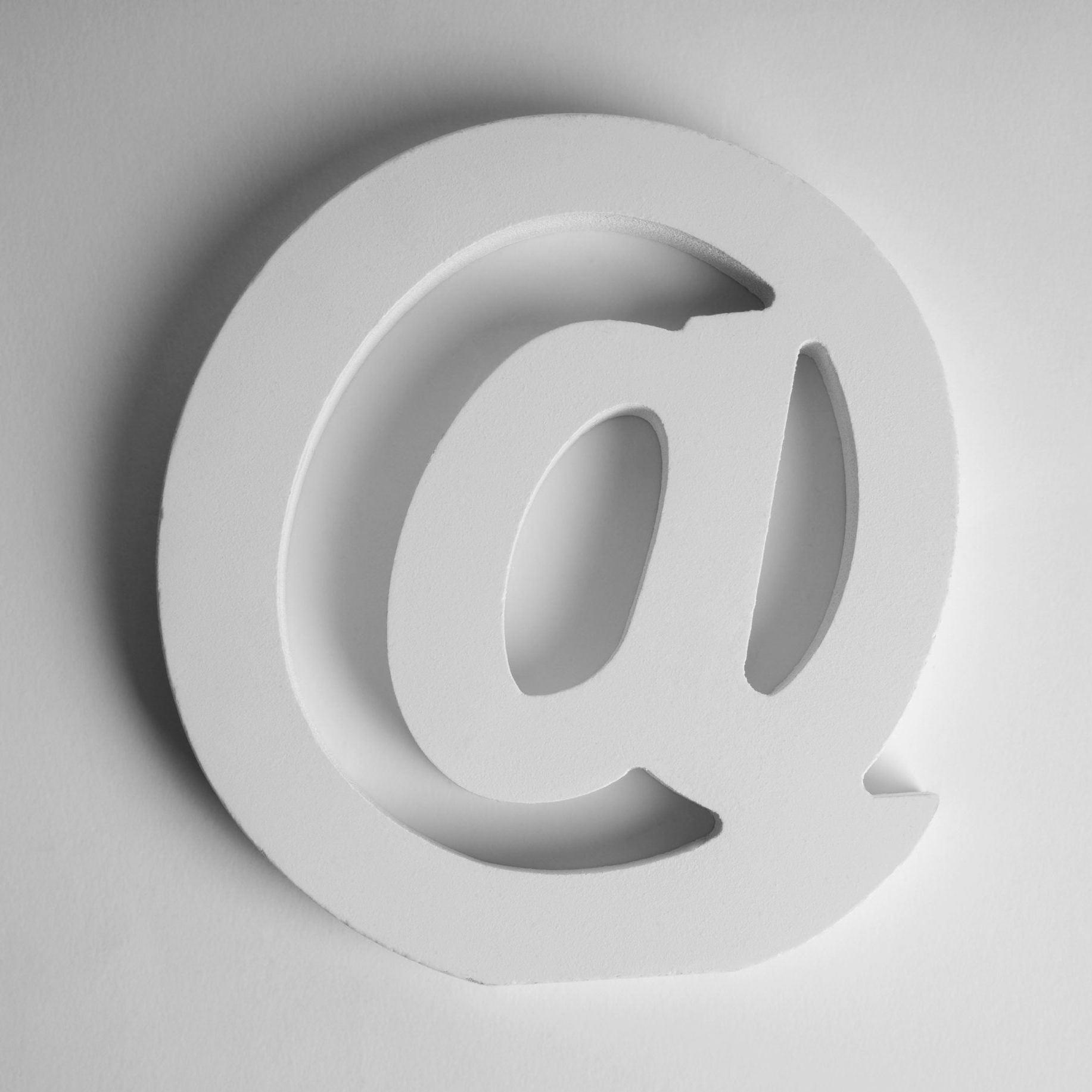 E-mail symbol on white background